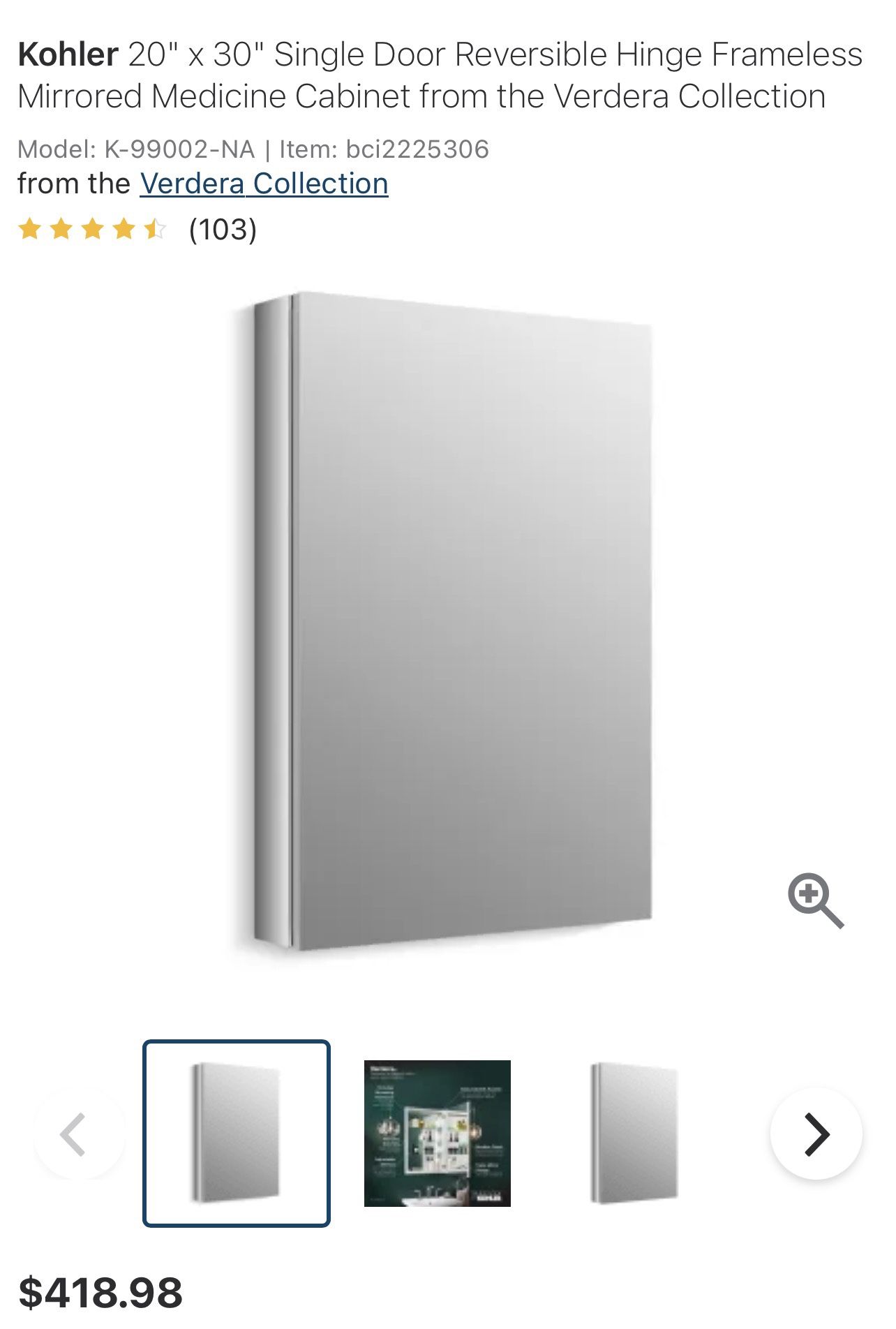 Kohler Medicine Cabinet