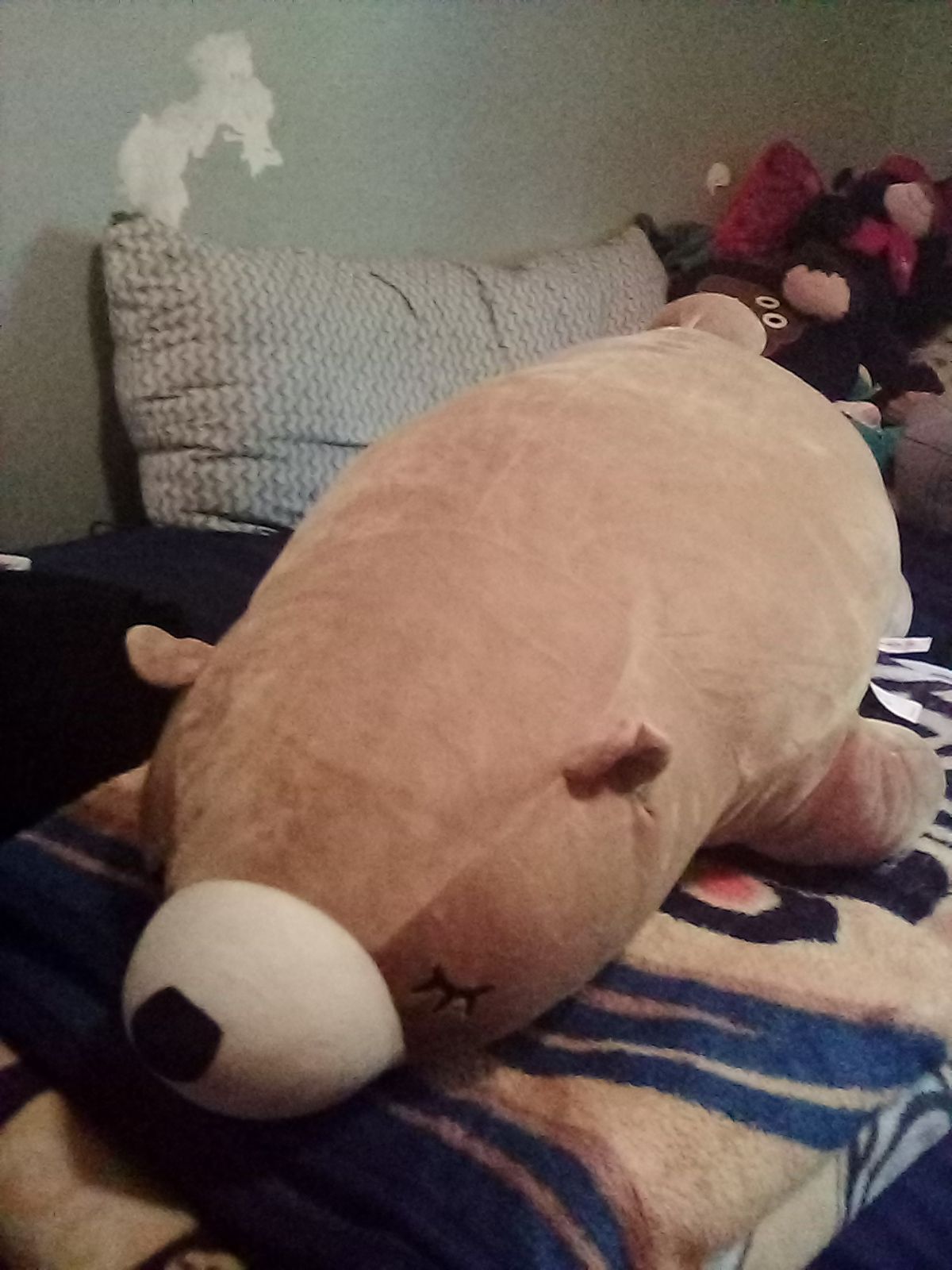 Sleeping stuffed bear (pillow)