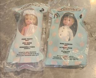 Madame Alexander 2003 Happy Meal Dolls Pink Fairy and Ring Carrier