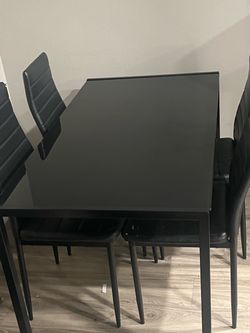 Glass black  table