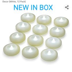 Floating Candles 3 inch Wax Flicker LED Floating Candles Flameless Batteries Tea Lights Water Activated for Home Wedding Party Centerpiece Vases Outdo