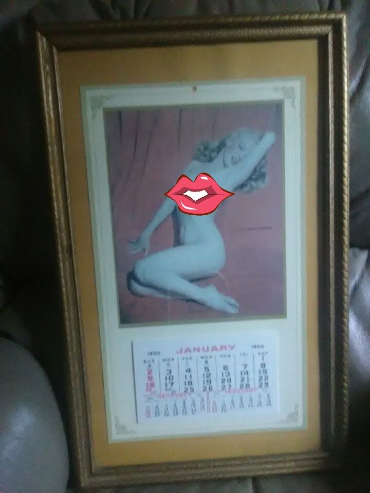 Framed Marilyn Monroe Golden Dreams 1955 calendar