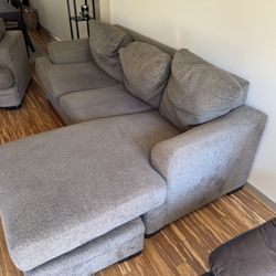 Sectional Couch And Extra Chair