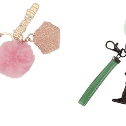 Wicked Keychain Set | Elphaba Glinda Pom Pom Key Ring | Musical Broadway Inspired