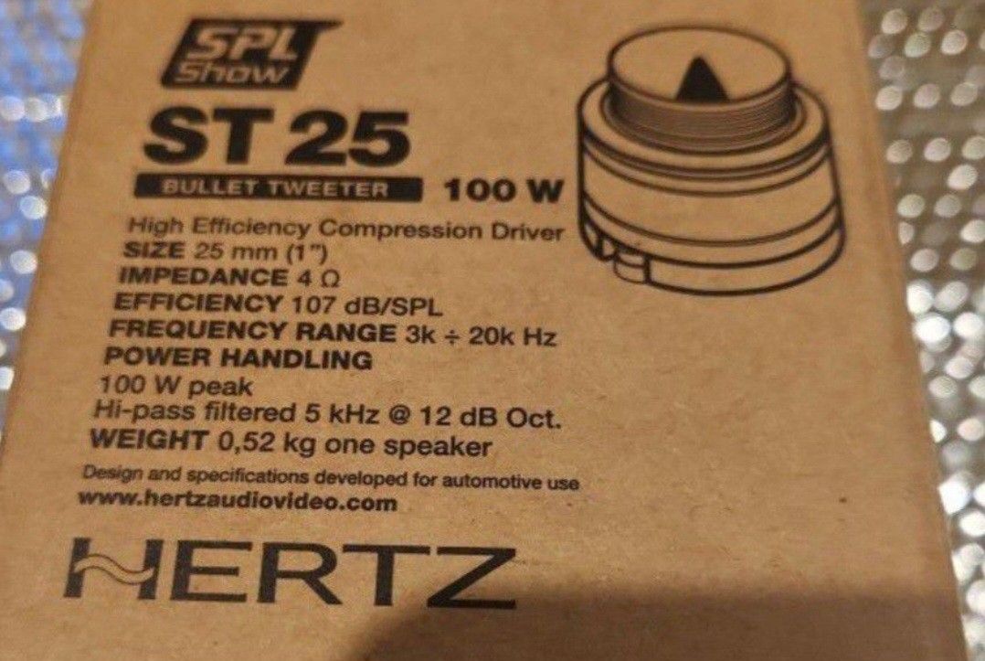 Hertz ST25 100W Bullet Tweeters 4 Ohm (Pair) for Sale in Fountain
