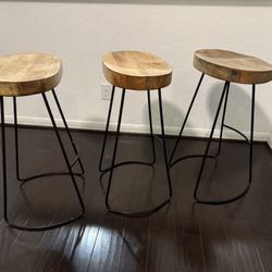 Wooden Barstools 