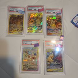 Pokemon PSA Graded Tag Team Prismatic Crown Zenith slabs