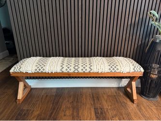 Boho Fringe Bench 13” x 53”