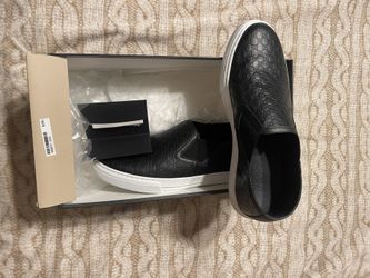Gucci men Black Monogram Slip On Sneakers