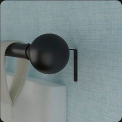 Ball end single curtain rod, 28-48" or 48-86" adjustable length, 5/8" dia. Steel