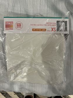 Uniqlo Heat Tech Womens Long Sleeve Crew Neck Cotton Shirt Extra Warm- XS