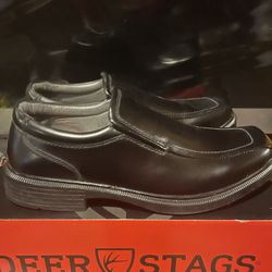 Deer Stage Black Oxford Dress Shoe Size 11W