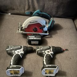 2 Drills & 1 Skill Saw