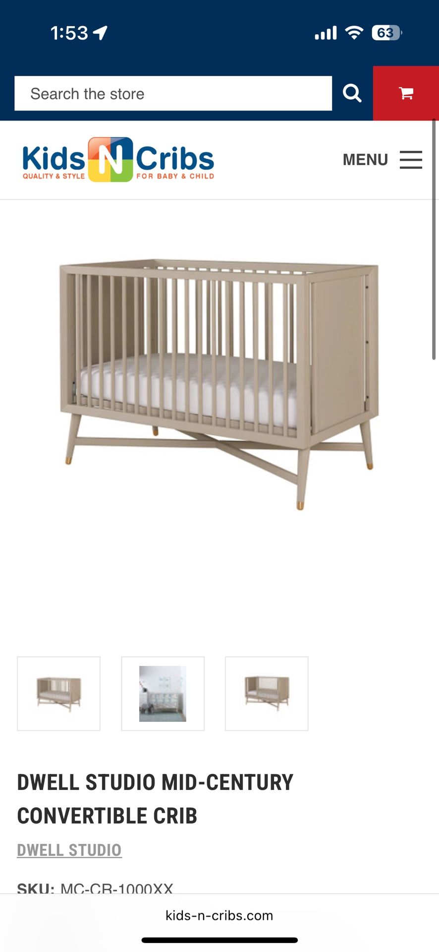 DwellStudio Mid century Convertible Crib And Toddler Bed