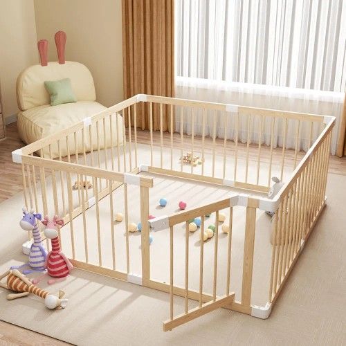 Portable Play Pen for Babies,Playpen for Babies and Toddlers,Playpen for Toddlers 1-3,Baby Fence,Security Pen Play Area Indoor,Easy to Assemble(53x53x