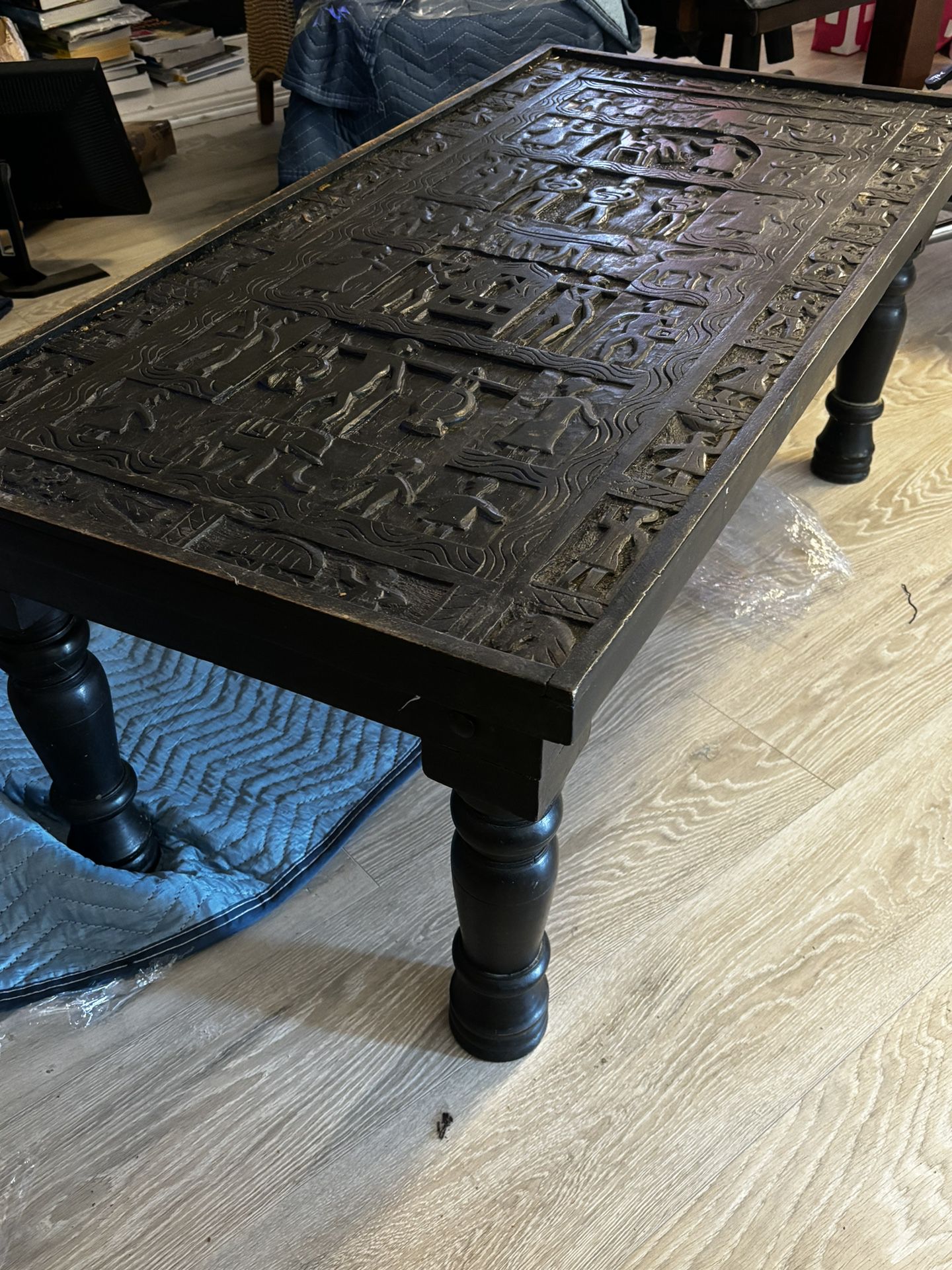 Egyptian Carved Coffee Table