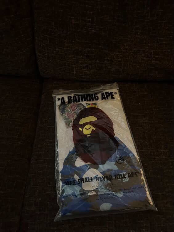 Bape Shirt Blue Camo