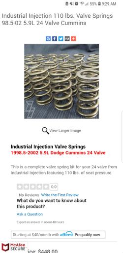 24 valve 110lb valve springs