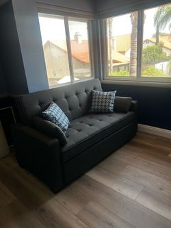 Sofa bed with charger ports