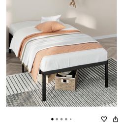 ZINUS Yelena 14 Inch Metal Platform Bed Frame, Steel Slat Support, No Box Spring Needed, Easy Assembly, Twin 