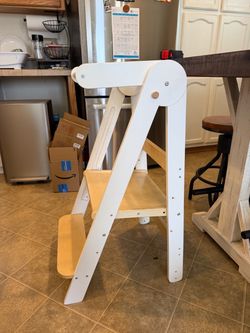 Folding Wooden Kitchen Helper Stool