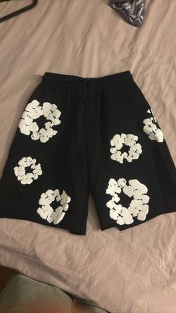 Black Denim tear shorts