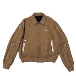 Amiri Bones Jacket Brown Straw Wool