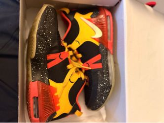 Used Nike LeBron Witness 7 Low Black Bright Crimson Speckled - DQ8650-001 New SZ Y5