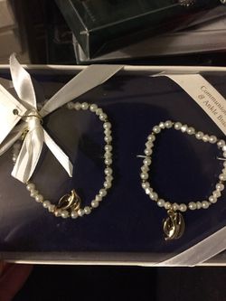 Confirmation dive pearl bracelet and Anklet Set
