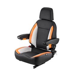 Universal Forklift Seat, Tractor Seat with Adjustable Back, Armrest, Headrest & Safety Belt, Secure Tractor Seat with Micro Switch, Ergonomic Lawnmowe