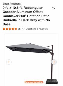 NEW PATIO CANTILEVER UMBRELLA WITH BASE INCLUIDED