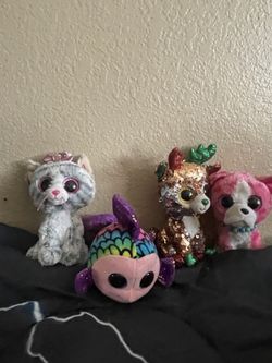 Set Of 4 TY Beanie Boos