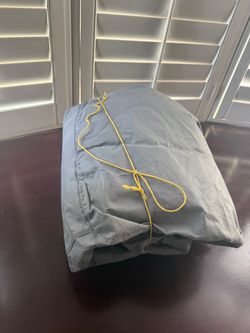 Gray Car Cover Folded with Tie Cord