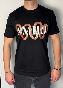 Amiri Snake Graphic T-Shirt Black
