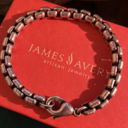 James Ivory Rustic Box Link Bracelet 