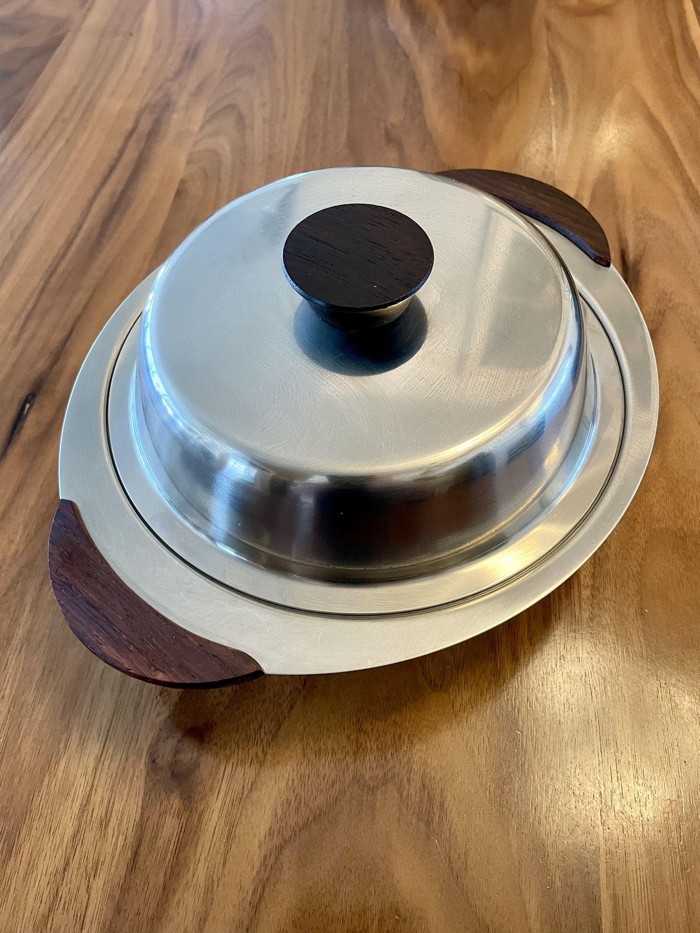 Mid-Century Stainless Steel Serving Bowl