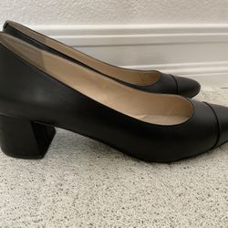 Cole Haan Women’s Go To Pump Waterproof Black Leather Heeled Shoe Size 10