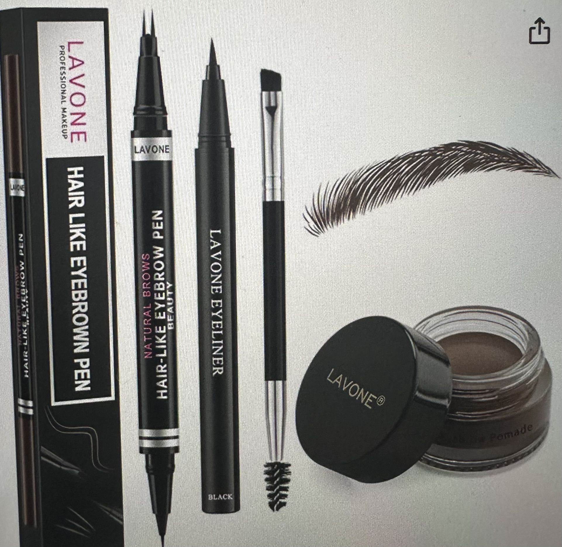 Eyebrow Makeup Kit Dark Brown