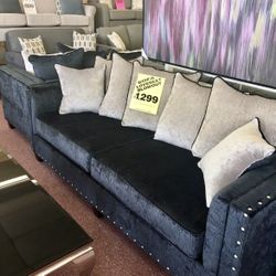 🇺🇸HUGE Blowout Furniture Sale!🇺🇸 Brand New Sofa Loveseat W/ Nailhead Trim! $50 Down Takes It Home Today! 