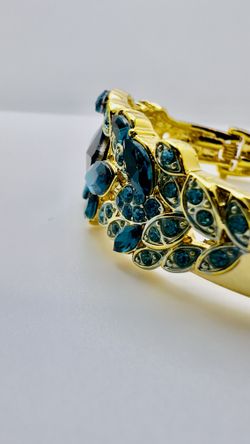 Gold And Blue Gemstone Bracelet