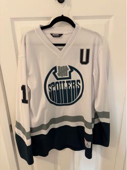 Men's Undefeated Spoilers Hockey White Jersey Shirt Size L
