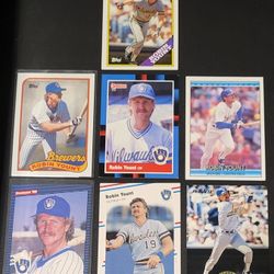 Robin Yount 7 Baseball Trading Card Bundle