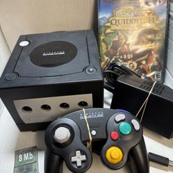 Nintendo GameCube Black With Harry Potter Game