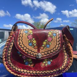 Mexican Leather Crossbody Purse