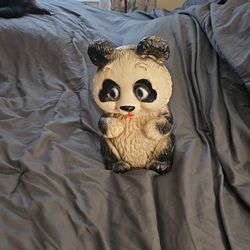 Vintage 1970's  Panda Bear Piggy Bank