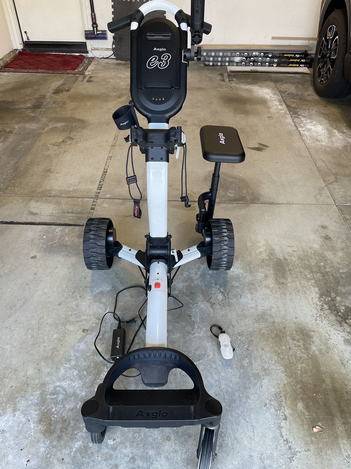 Axglo E3 Follow Me Electric Golf Trolley. Used Only a Few Months