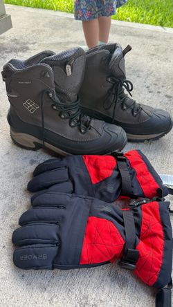 Botas para Nieve Columbia color café  Size 12/ con guantes
