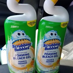Scrubbing Bubbles FOAMING Bleach Gel Toilet Bowl Cleaner Large 24 Oz (Lot of 2)