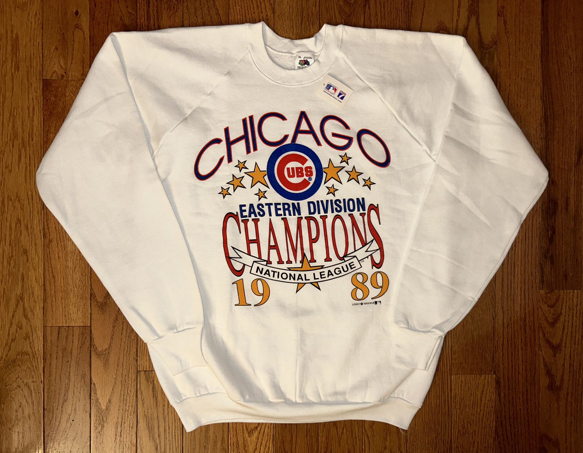 Chicago Cubs 1989 Eastern Division Champions Crewneck Sz XL NEW