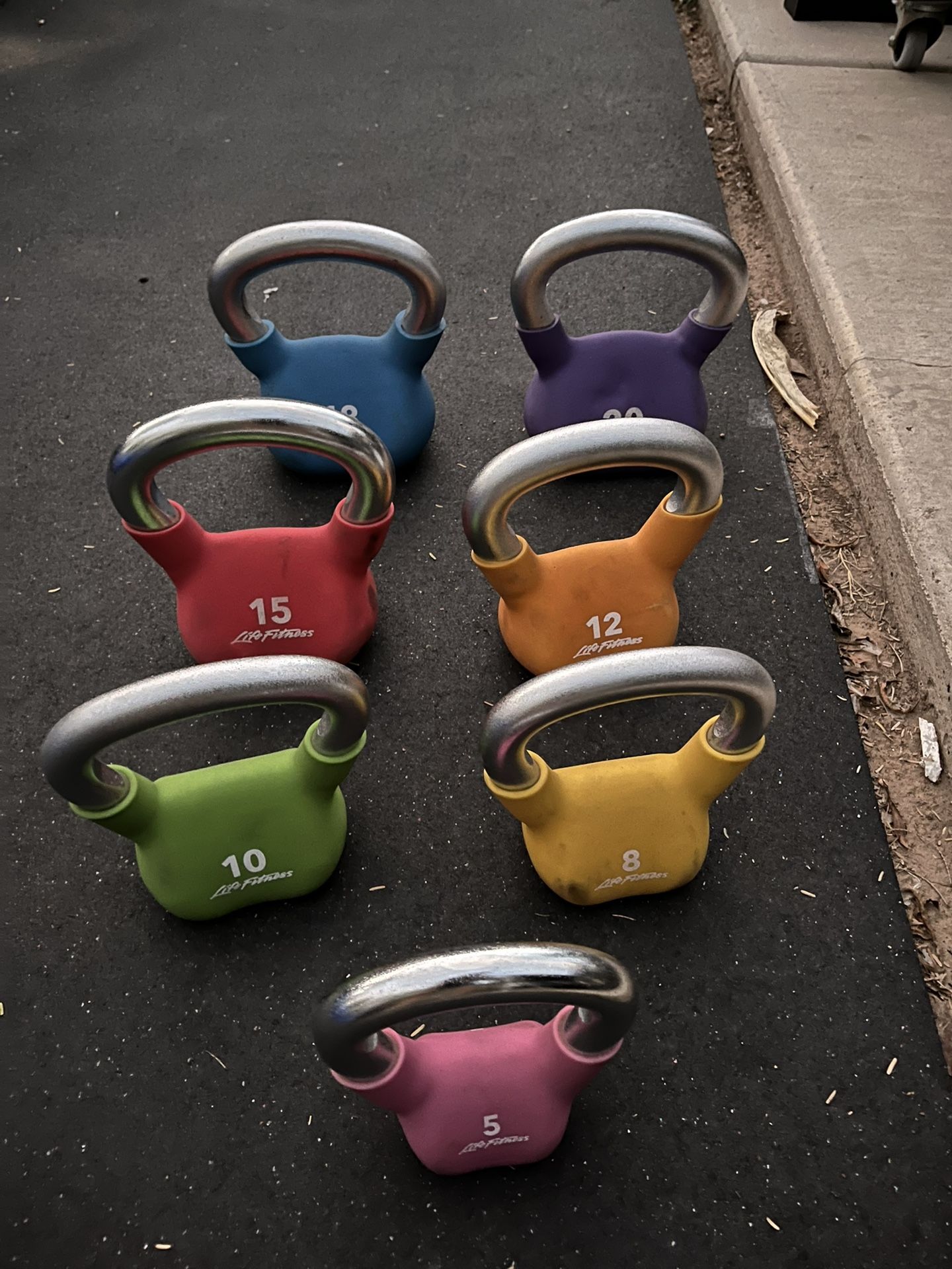 5-20lb Kettlebell Set 88lbs Total